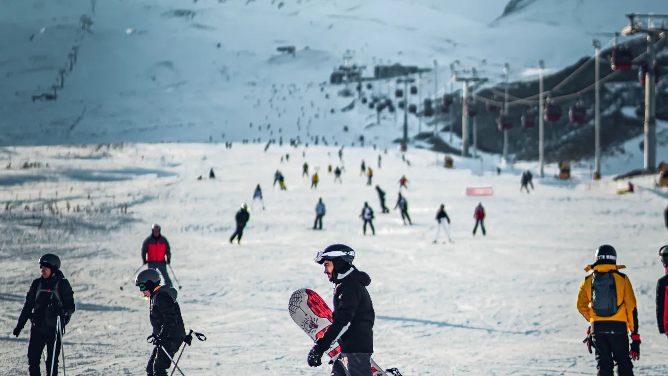 Skieurs à Tignes 