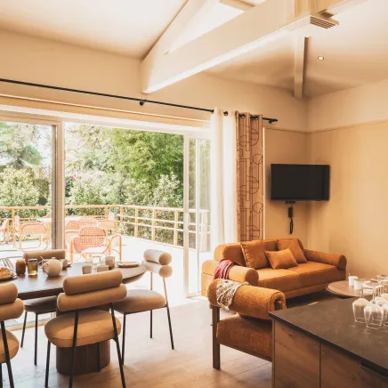 Appartement 6 personnes avec terrasse vue jardin