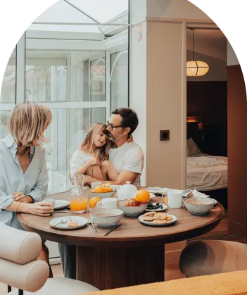 Petit-déjeuner dans les appartements du Parc Victoria