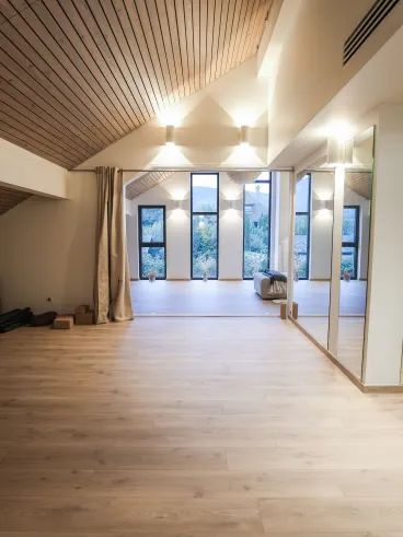 Salle de yoga de la Villa Caroline à Duingt