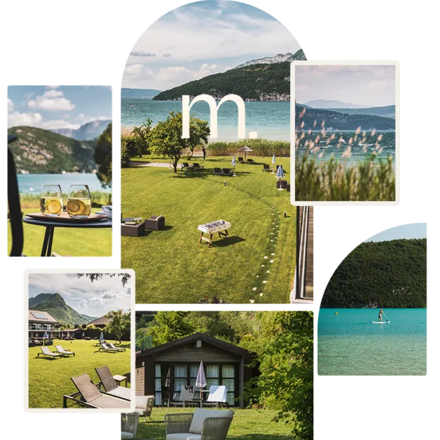 Les saisons à la Villa Caroline, au bord du lac d'Annecy
