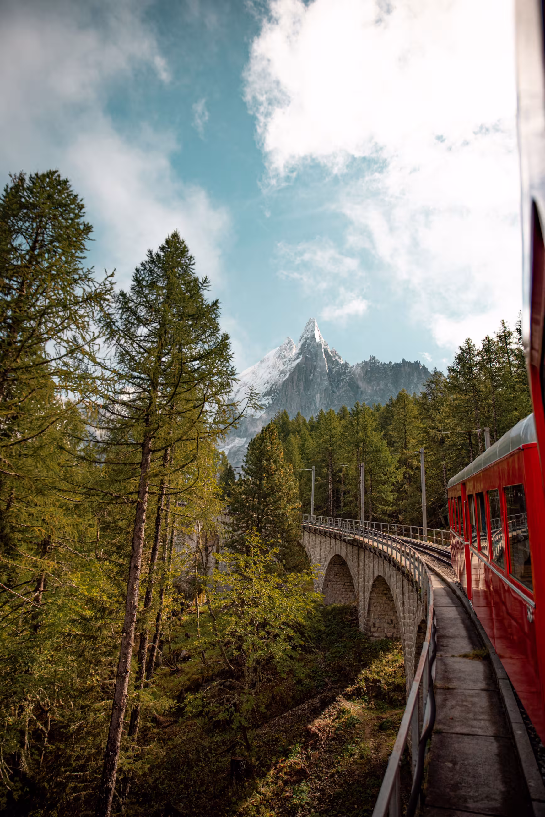 Le train du Montenvers jusqu'à la Mer de Glace